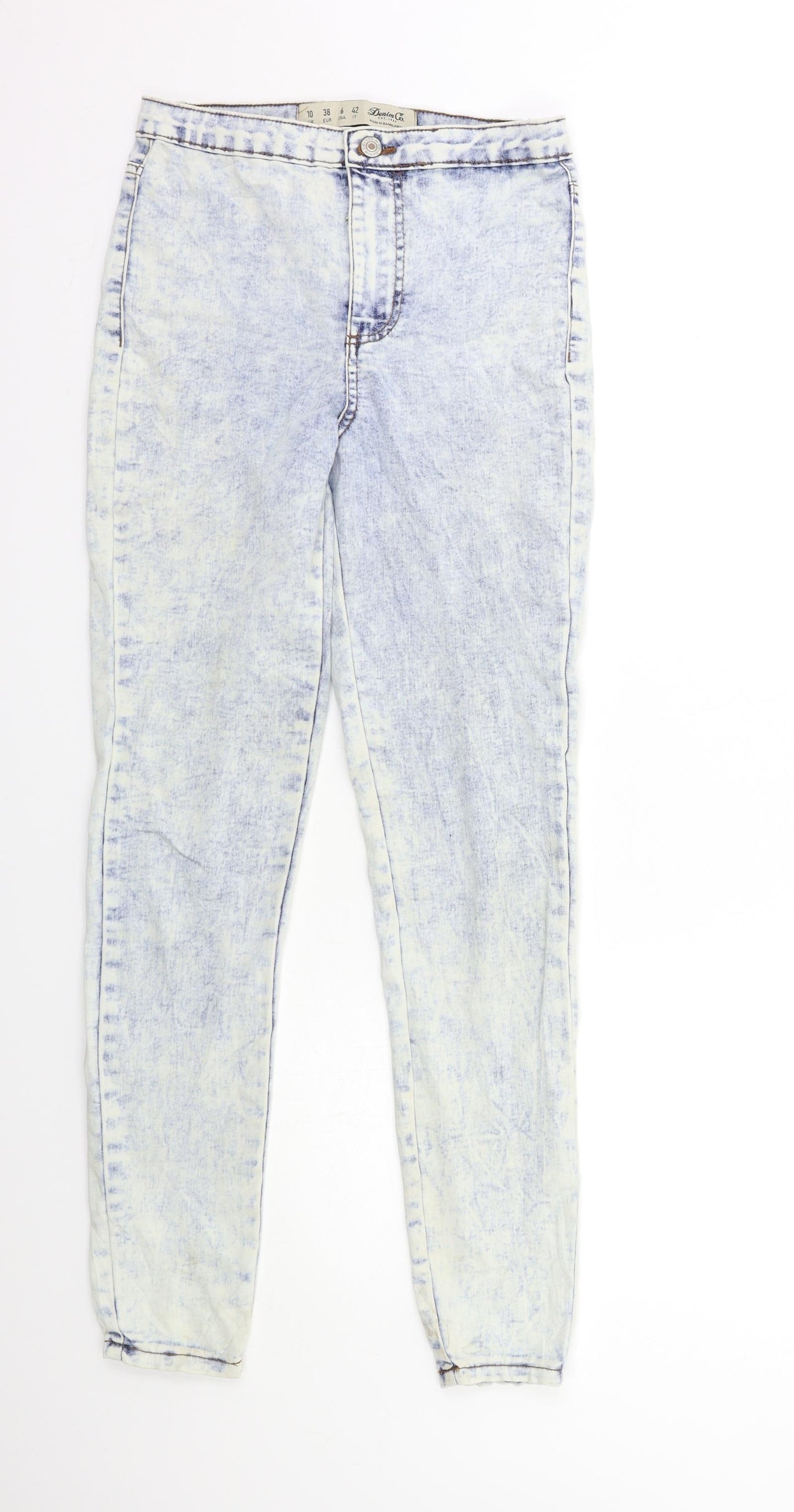 Denim & Co. Womens Blue  Denim Skinny Jeans Size 10 L30 in - Acid wash