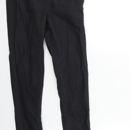 Topshop Womens Black  Denim Skinny Jeans Size 26 in L32 in - PU COATED