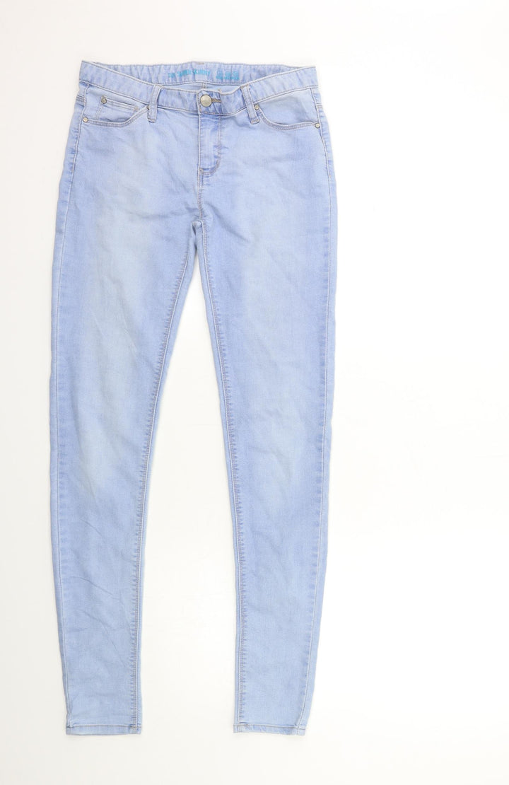 Denim & Co. Womens Blue  Denim Skinny Jeans Size 8 L31 in