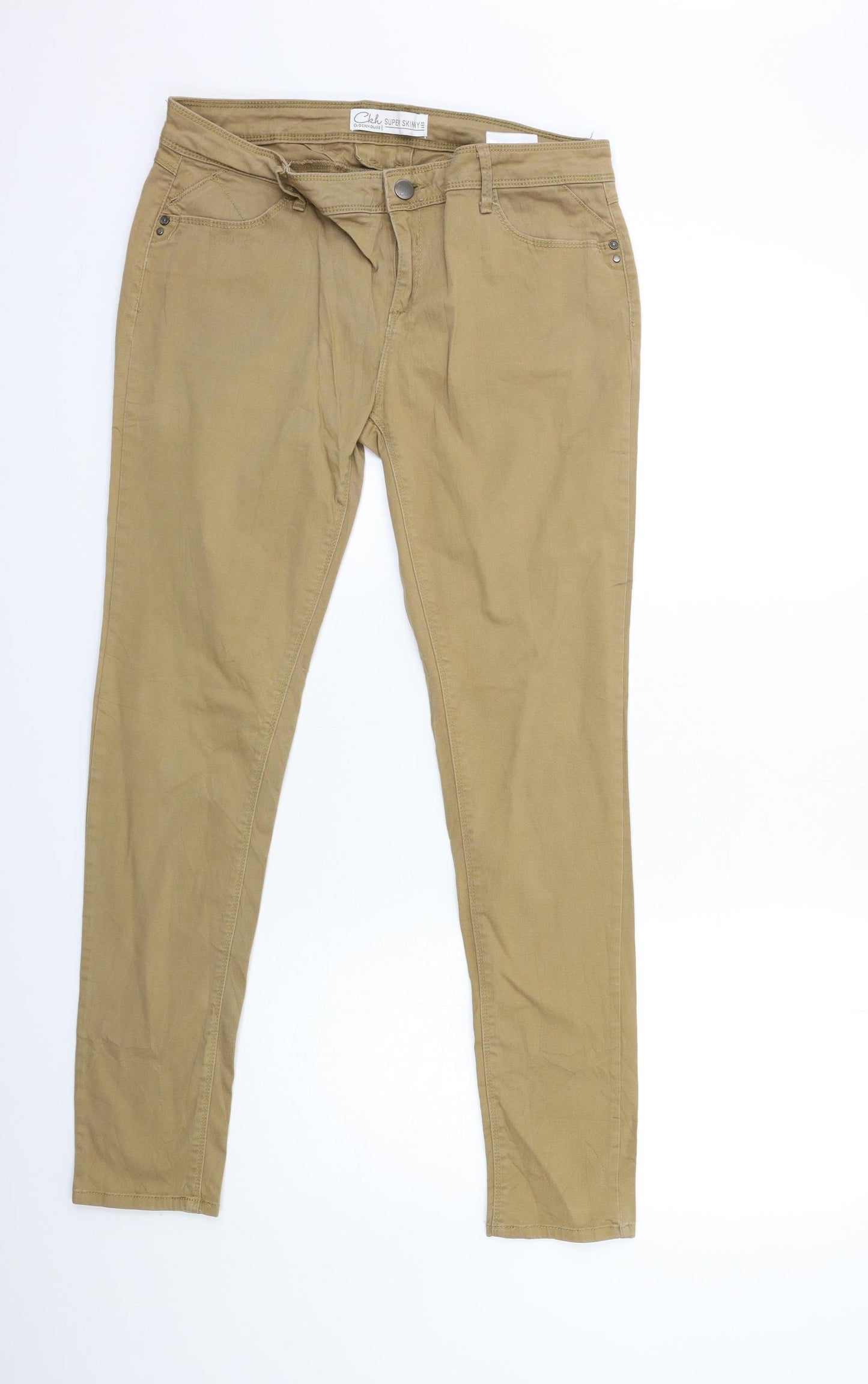 Clockhouse Mens Brown  Denim Skinny Jeans Size L L29 in