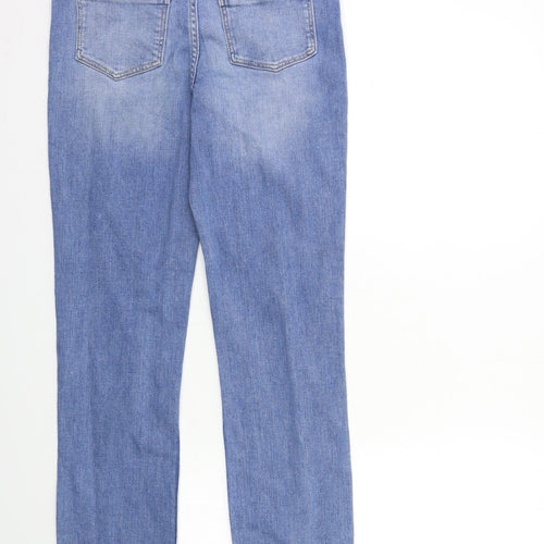 F&F Womens Blue  Denim Straight Jeans Size 8 L29 in