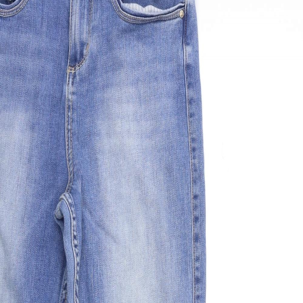 F&F Womens Blue  Denim Straight Jeans Size 8 L29 in