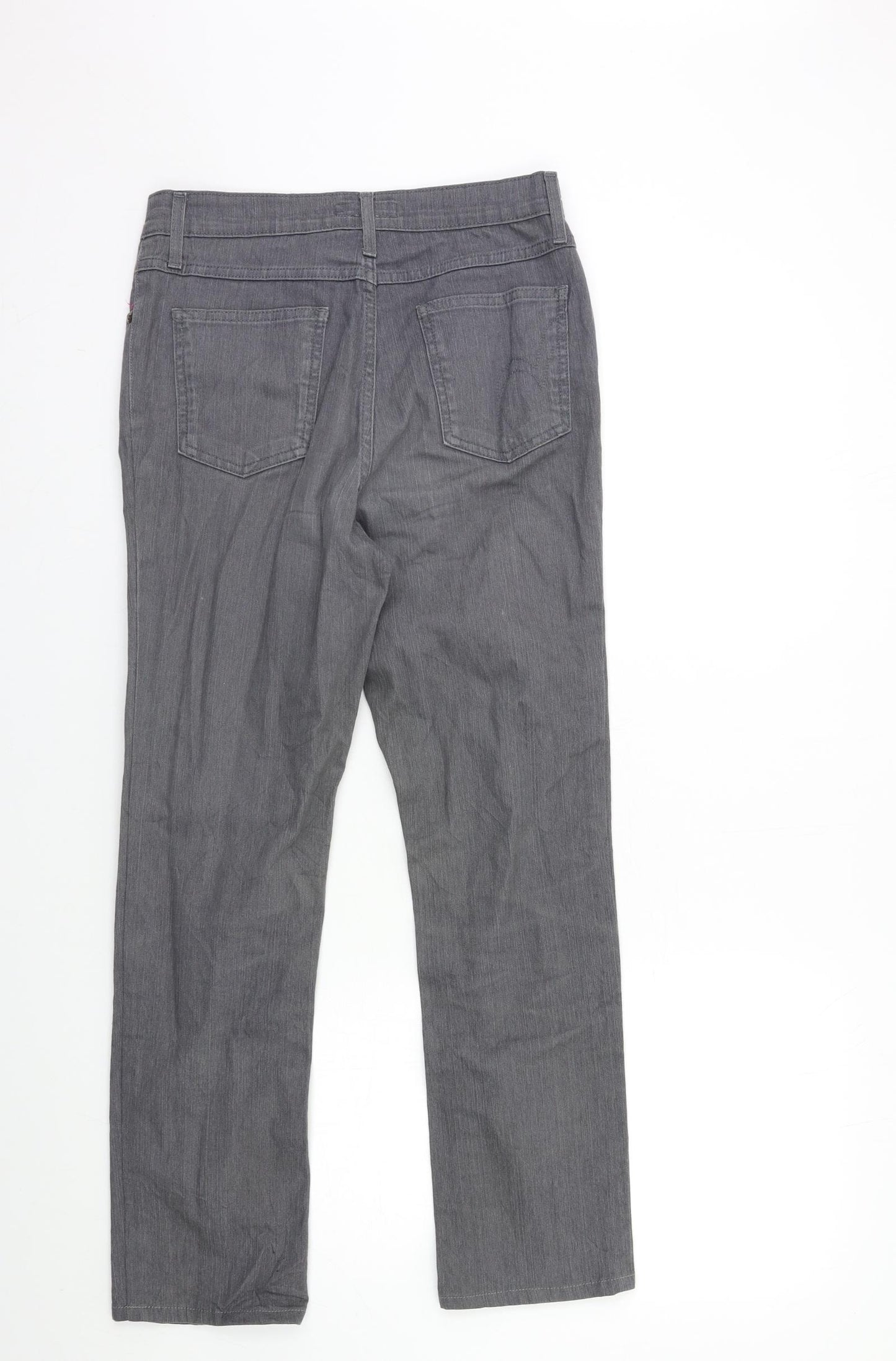 Per Una Womens Grey  Denim Straight Jeans Size 8 L27 in