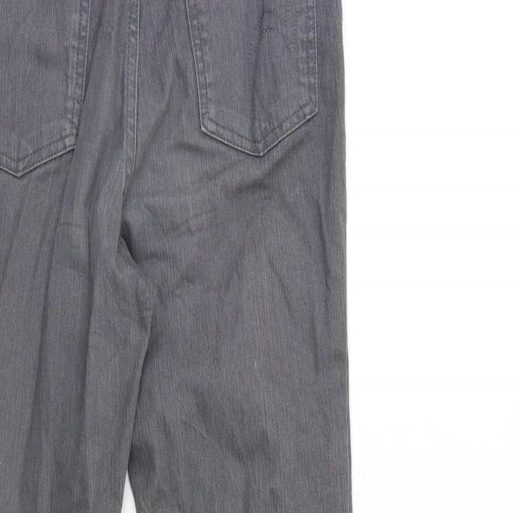 Per Una Womens Grey  Denim Straight Jeans Size 8 L27 in