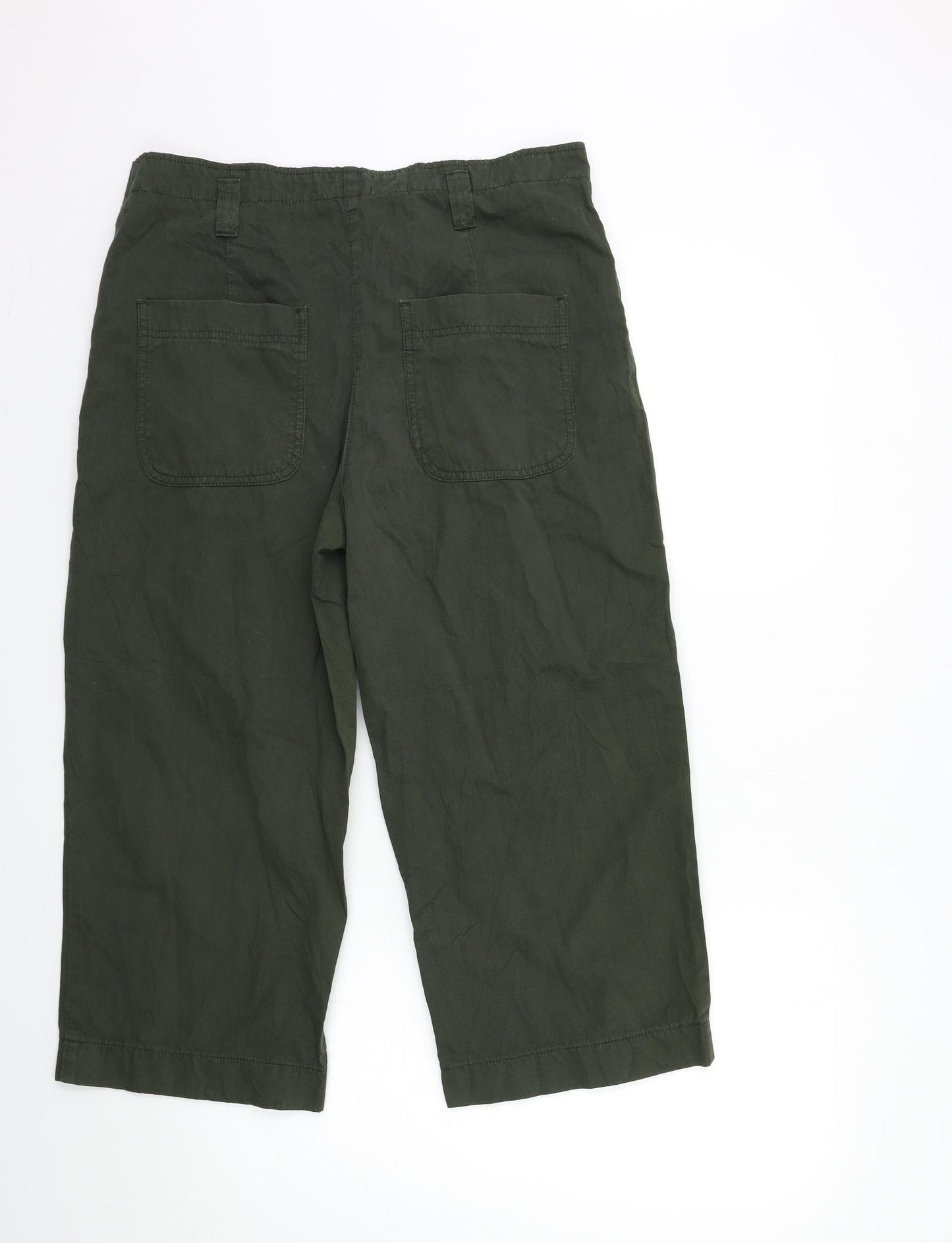 NEXT Womens Green   Cropped Trousers Size 12 L21 in
