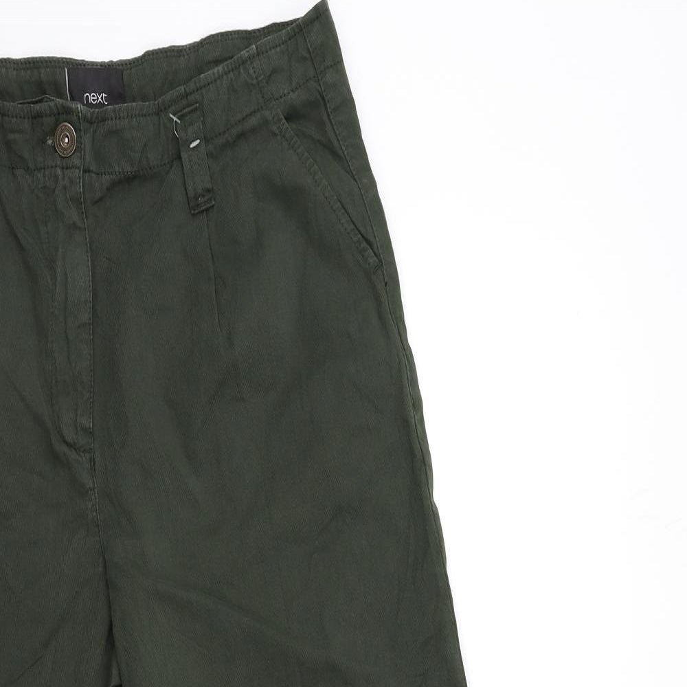 NEXT Womens Green   Cropped Trousers Size 12 L21 in