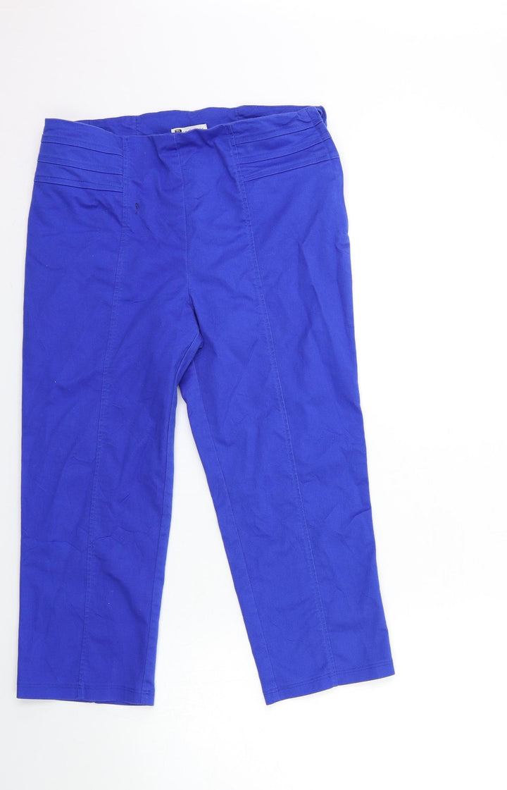 Rockmans Womens Blue Denim Cropped Jeans Size 10 L21 in