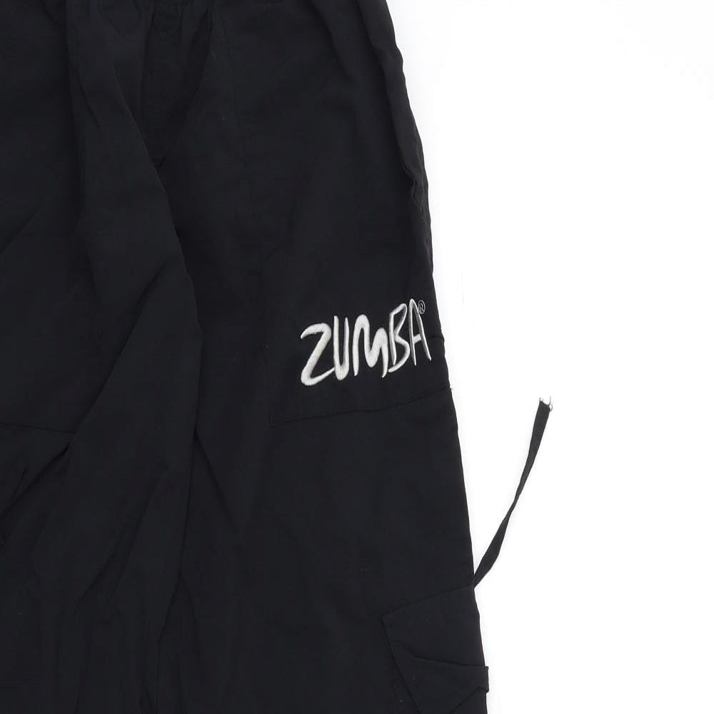 Zumba Womens Black   Cargo Trousers Size S L28 in