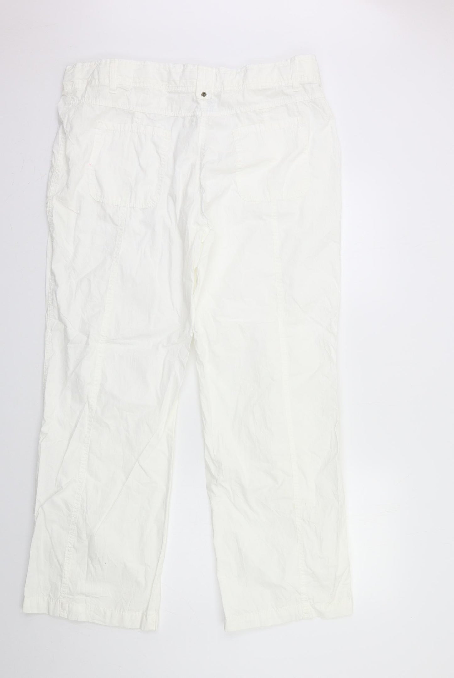 Marks and Spencer Womens White   Trousers  Size 18 L30 in