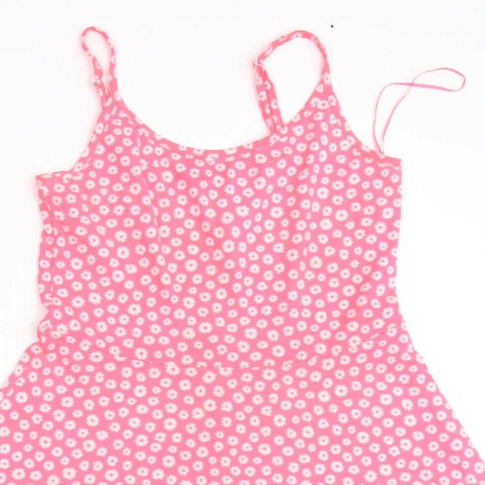 Atmosphere Womens Pink Floral  Basic Tank Size 14