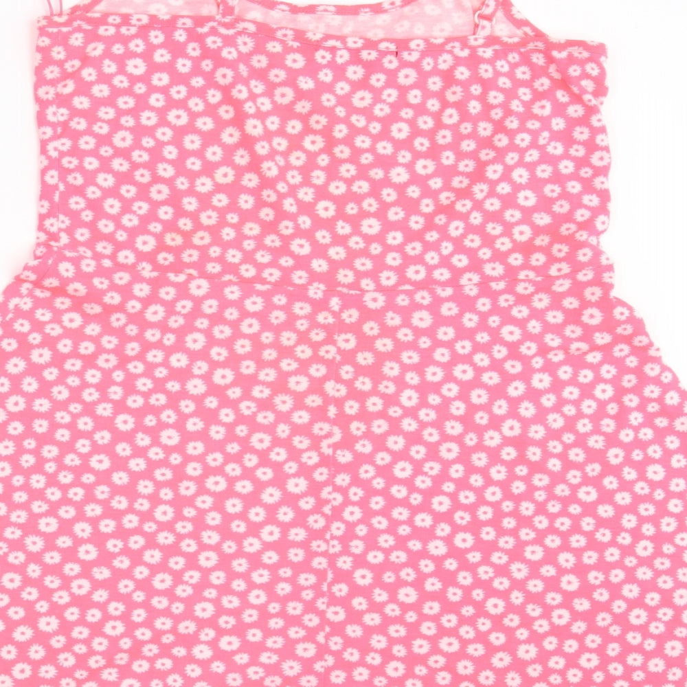 Atmosphere Womens Pink Floral  Basic Tank Size 14