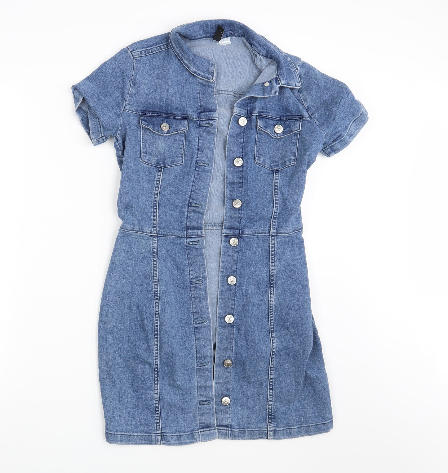 Divided Womens Blue  Denim Shirt Dress  Size 8