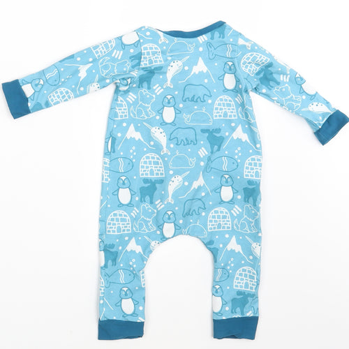 Preworn Boys Blue Animal Print  Coverall One-Piece One Size