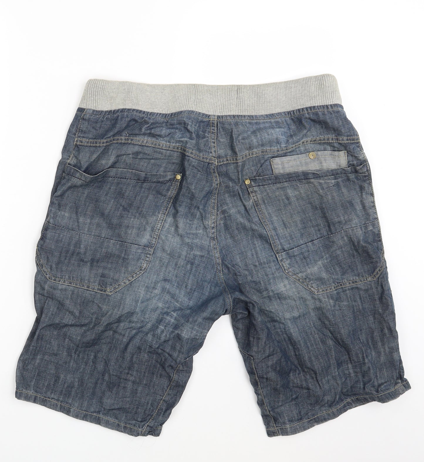 NEXT Mens Blue  Denim Bermuda Shorts Size 36 in