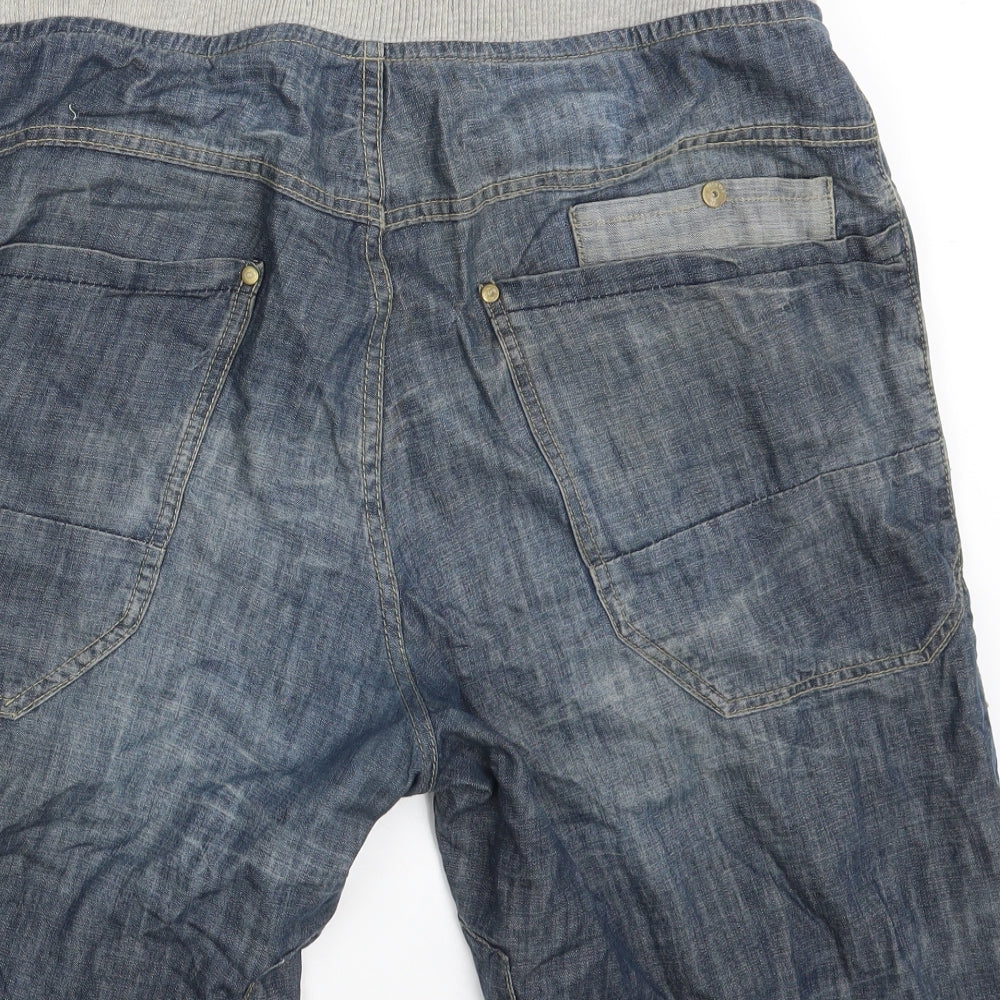 NEXT Mens Blue  Denim Bermuda Shorts Size 36 in