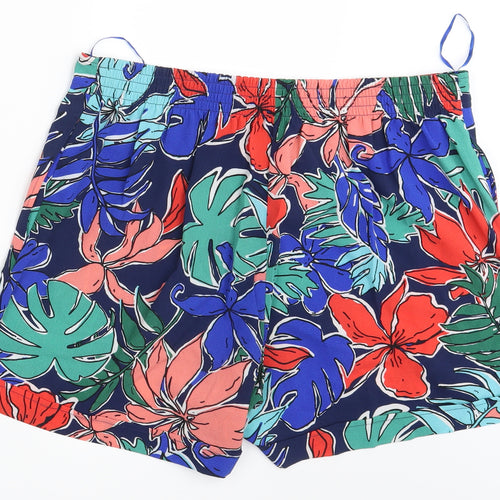 Papaya Womens Multicoloured Floral  Sweat Shorts Size 14
