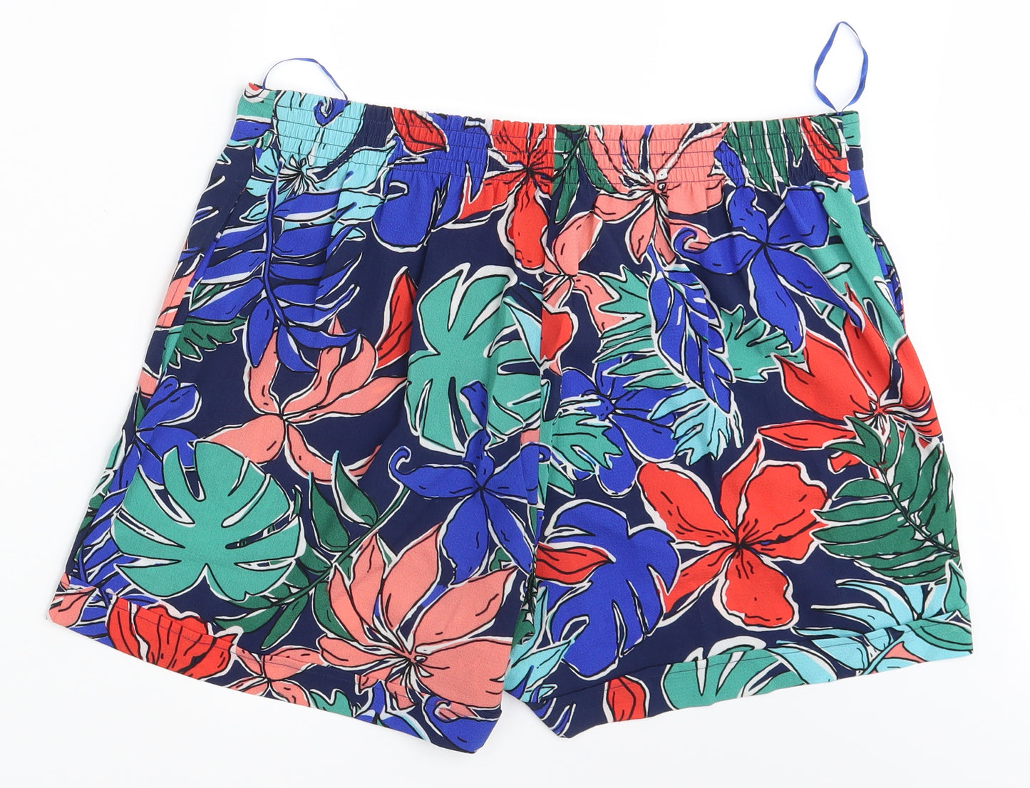 Papaya Womens Multicoloured Floral  Sweat Shorts Size 14