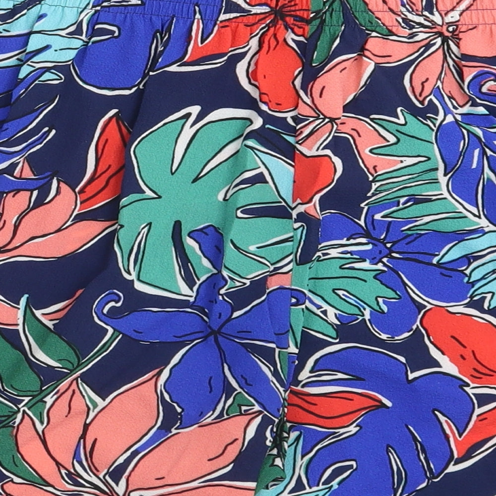 Papaya Womens Multicoloured Floral  Sweat Shorts Size 14