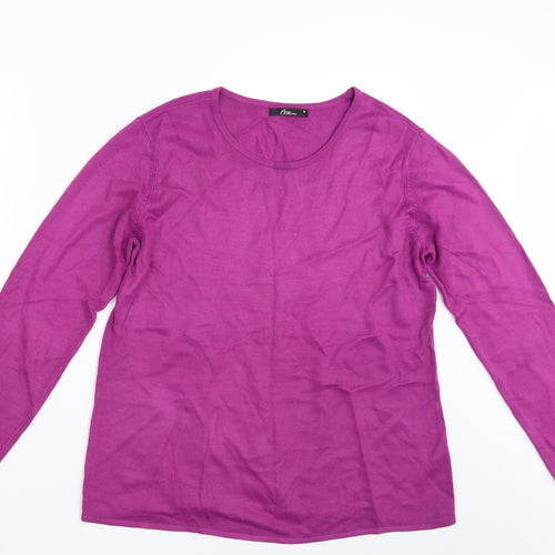 BM Collection Womens Purple   Pullover Jumper Size L