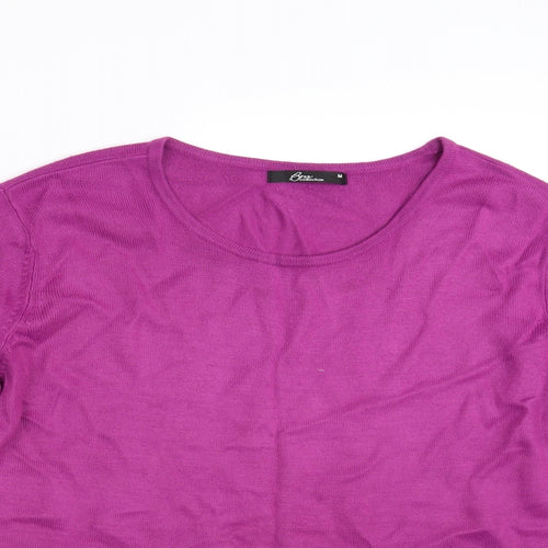 BM Collection Womens Purple   Pullover Jumper Size L