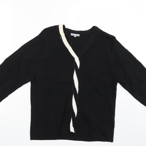 Mia Moda Womens Black   Pullover Jumper Size L