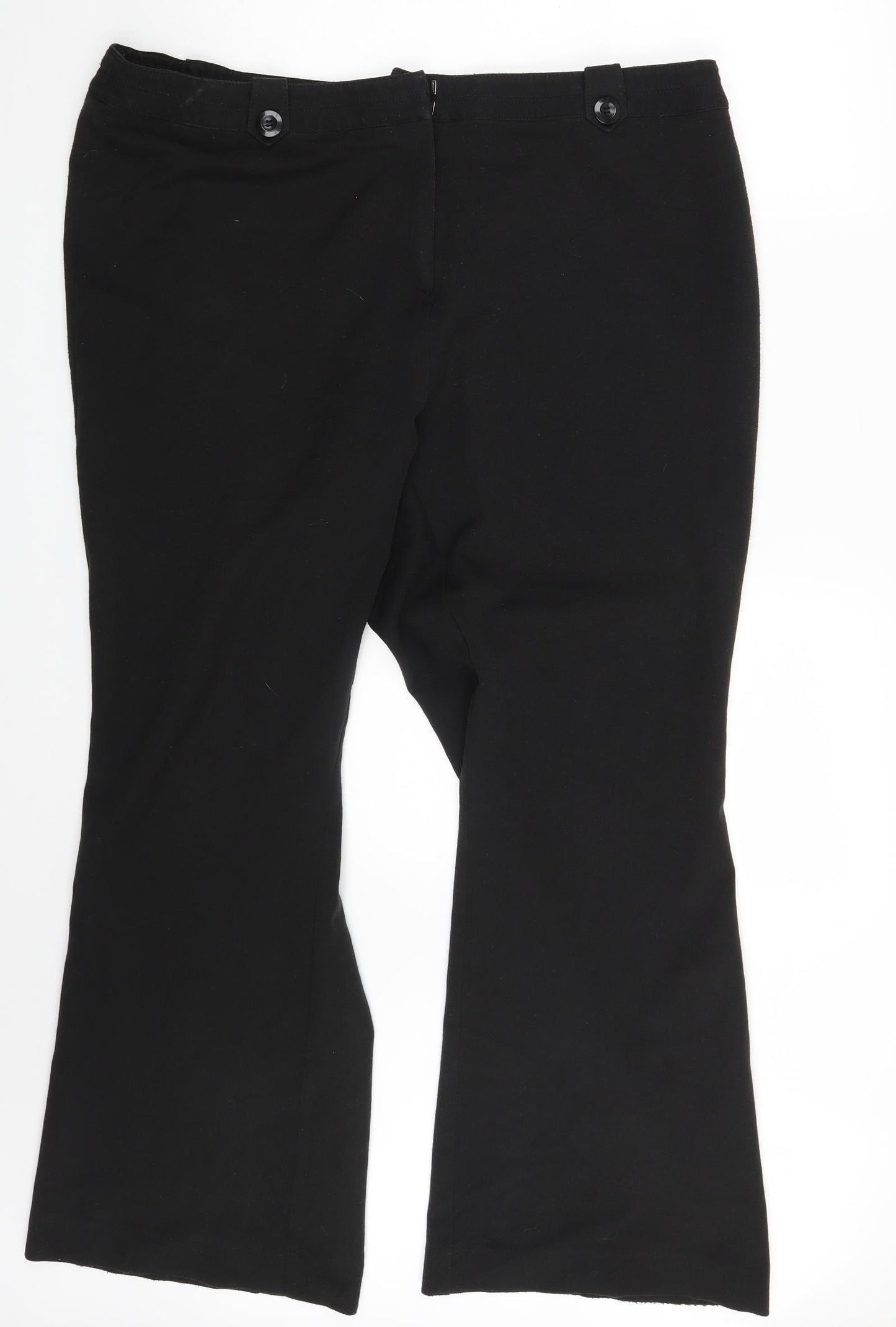 Label Be  Womens Black   Dress Pants Trousers Size 22 L30 in