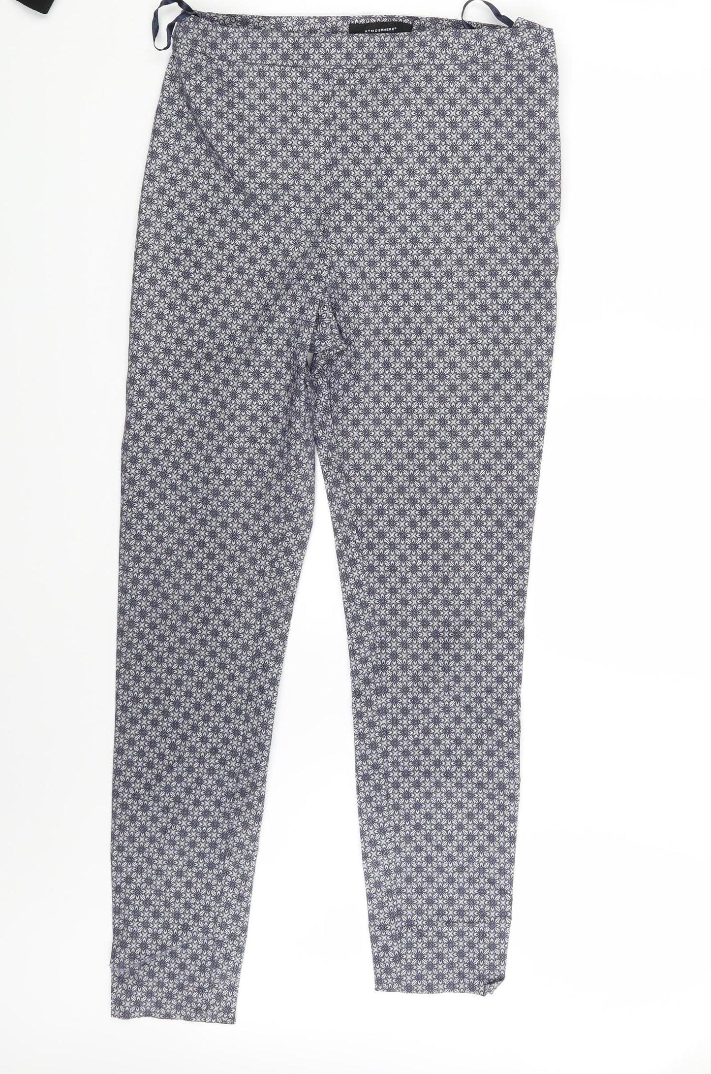 Atmosphere Womens Grey Floral  Jegging Leggings Size 10 L27 in