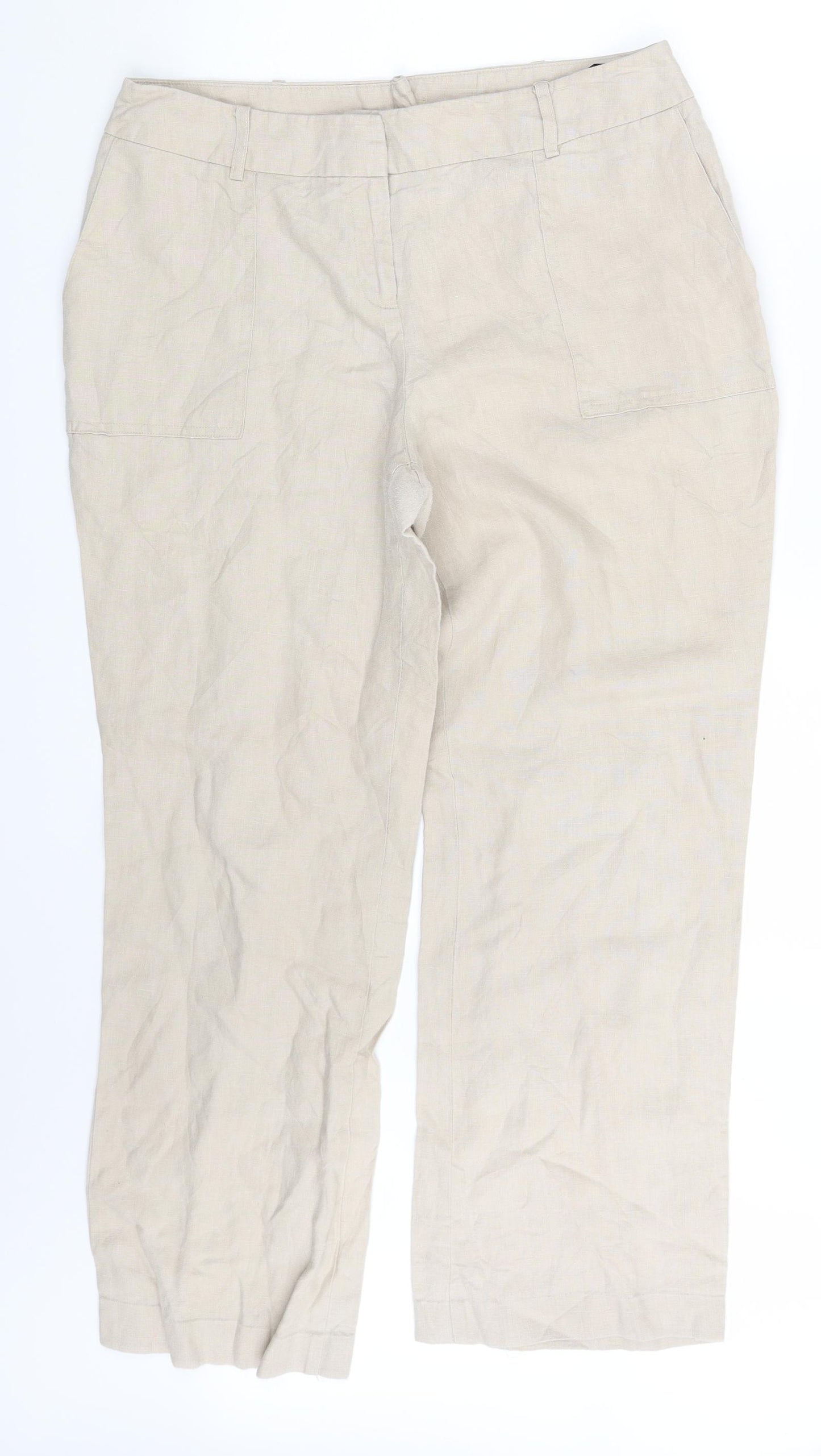 Principles Womens Ivory   Sweatpants Trousers Size 14 L28 in