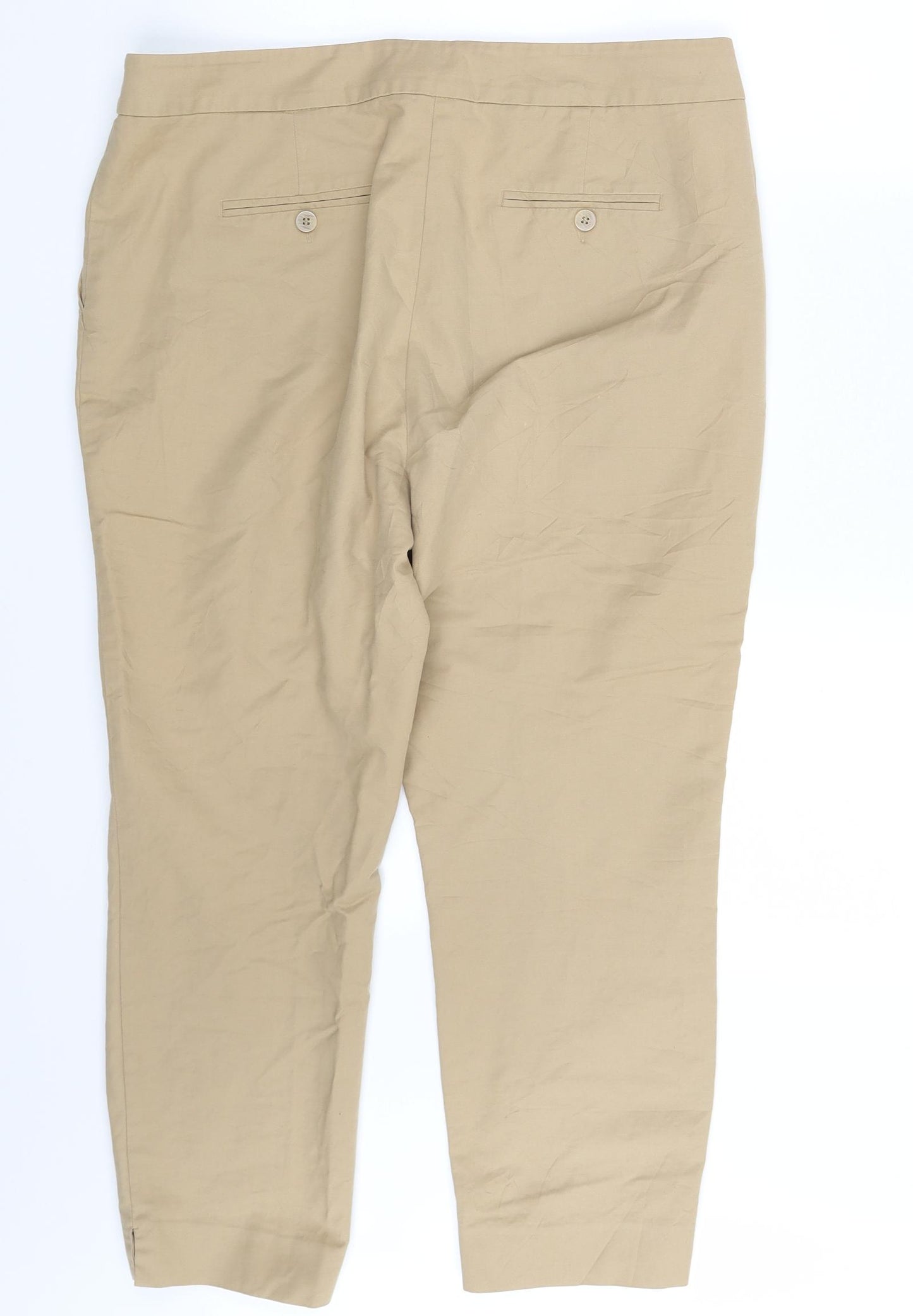 Autograph Womens Beige   Capri Trousers Size 16 L24 in