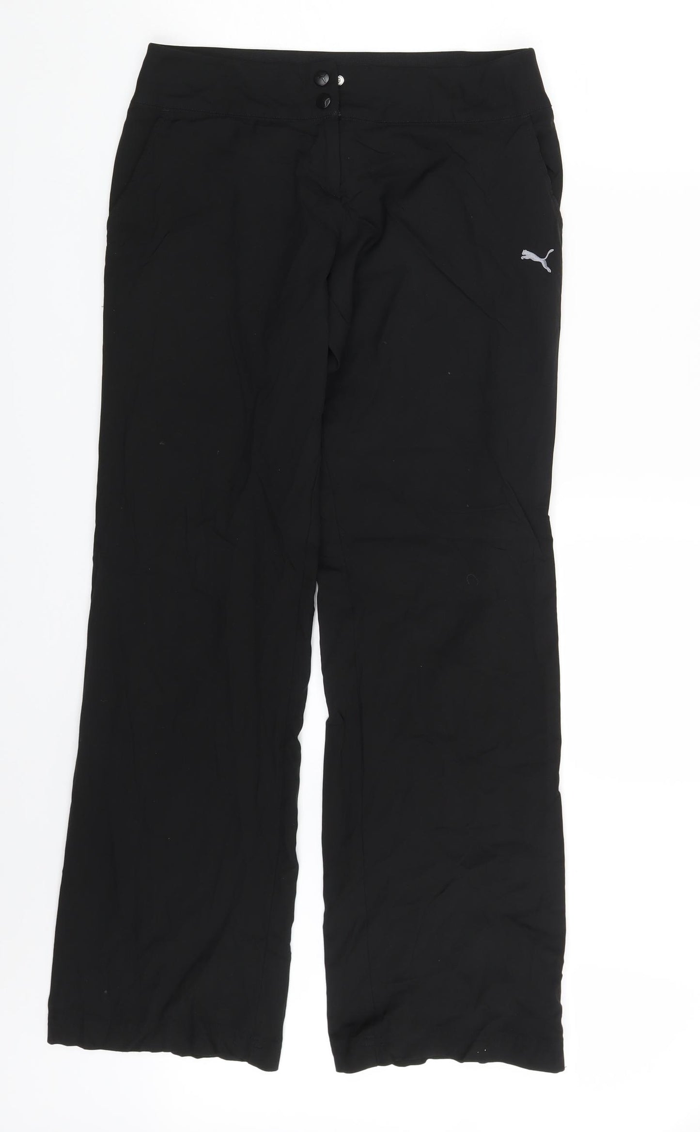 PUMA Womens Black   Sweatpants Trousers Size 10 L31 in