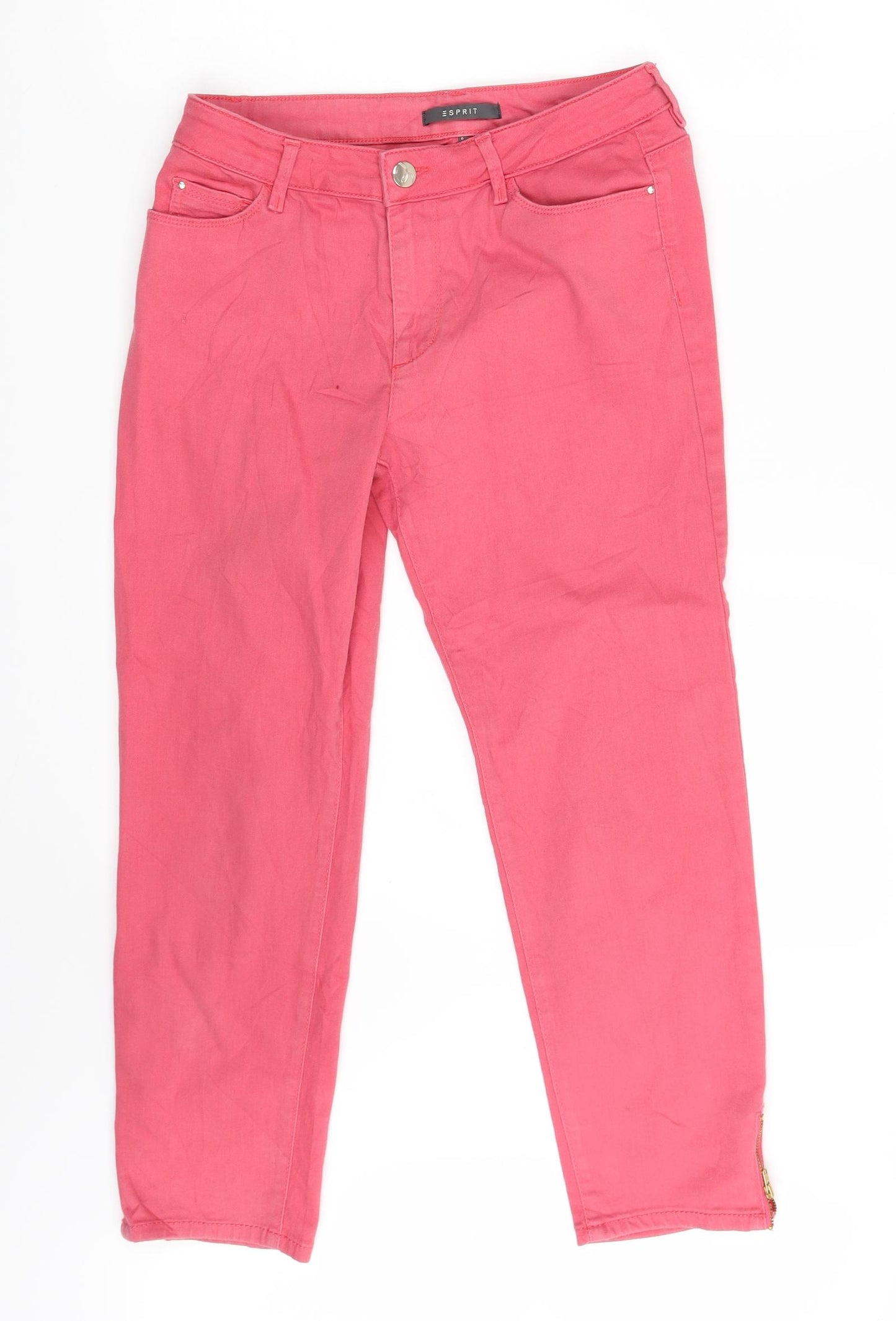 Esprit Womens Pink  Denim Capri Jeans Size 10 L24.5 in
