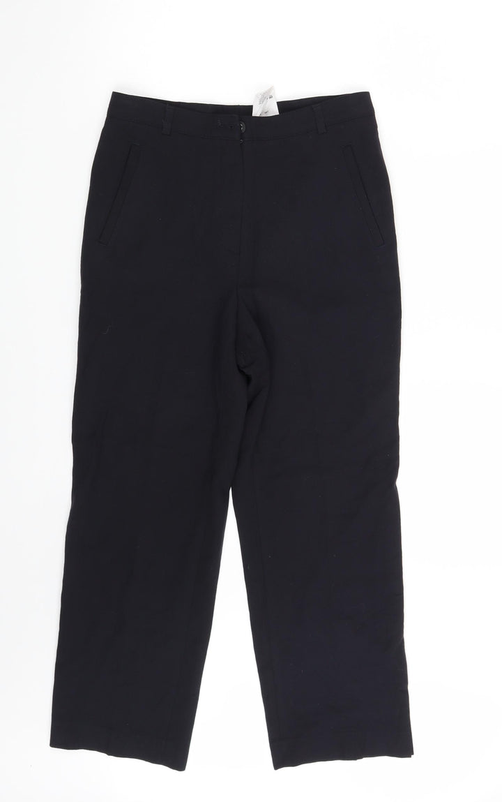 GARDEUR Womens Black Chino Trousers Size 12 L25 in