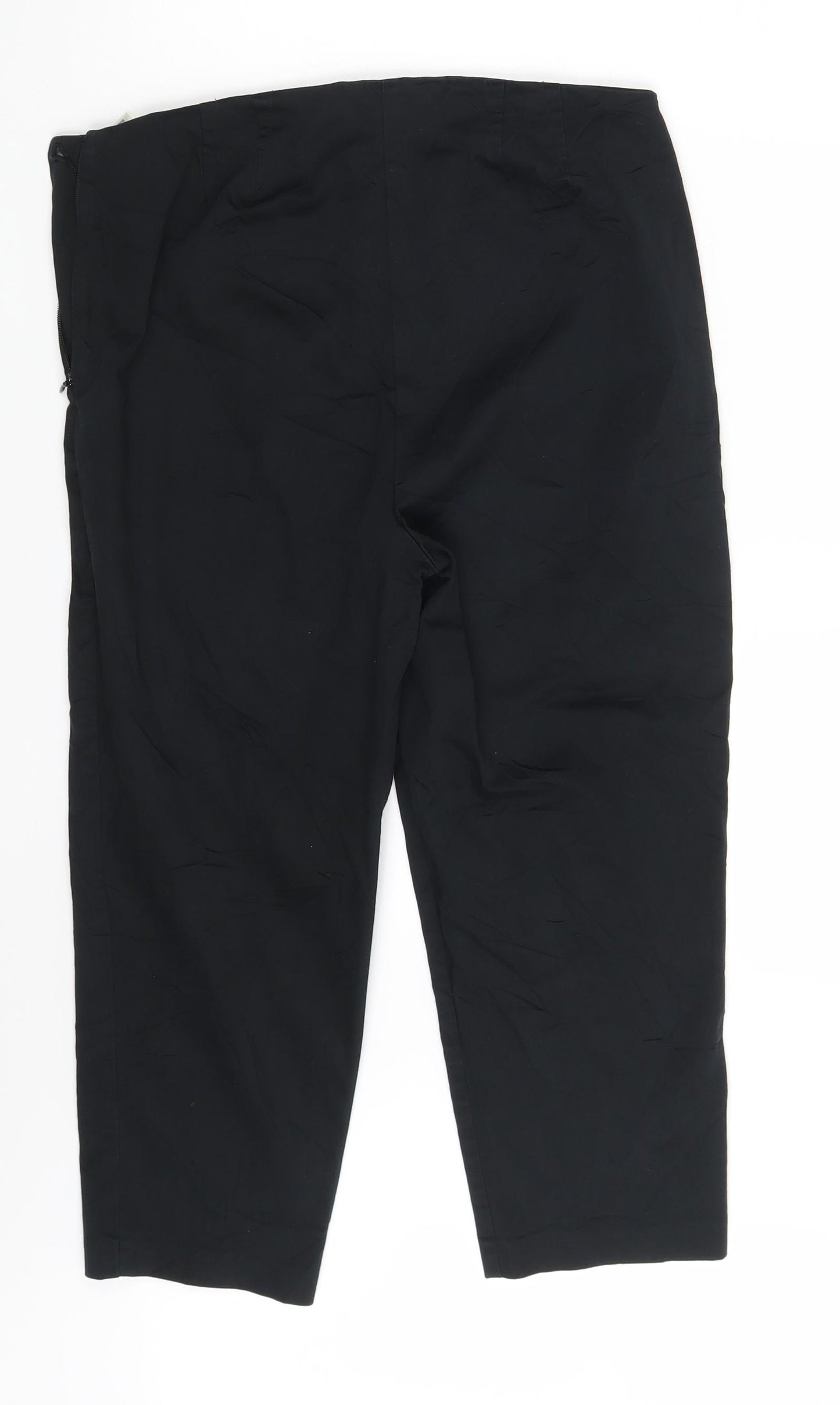 M&S Womens Black   Capri Trousers Size 12 L21 in