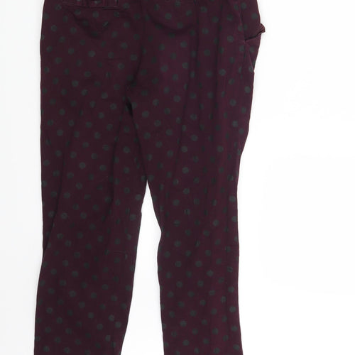 Atmosphere Womens Purple Polka Dot  Chino Trousers Size 6 L25 in
