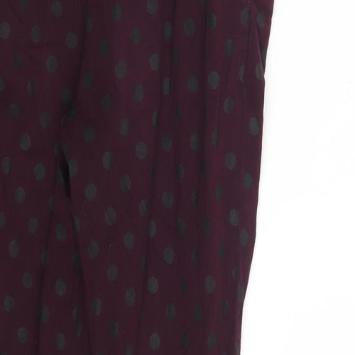 Atmosphere Womens Purple Polka Dot  Chino Trousers Size 6 L25 in