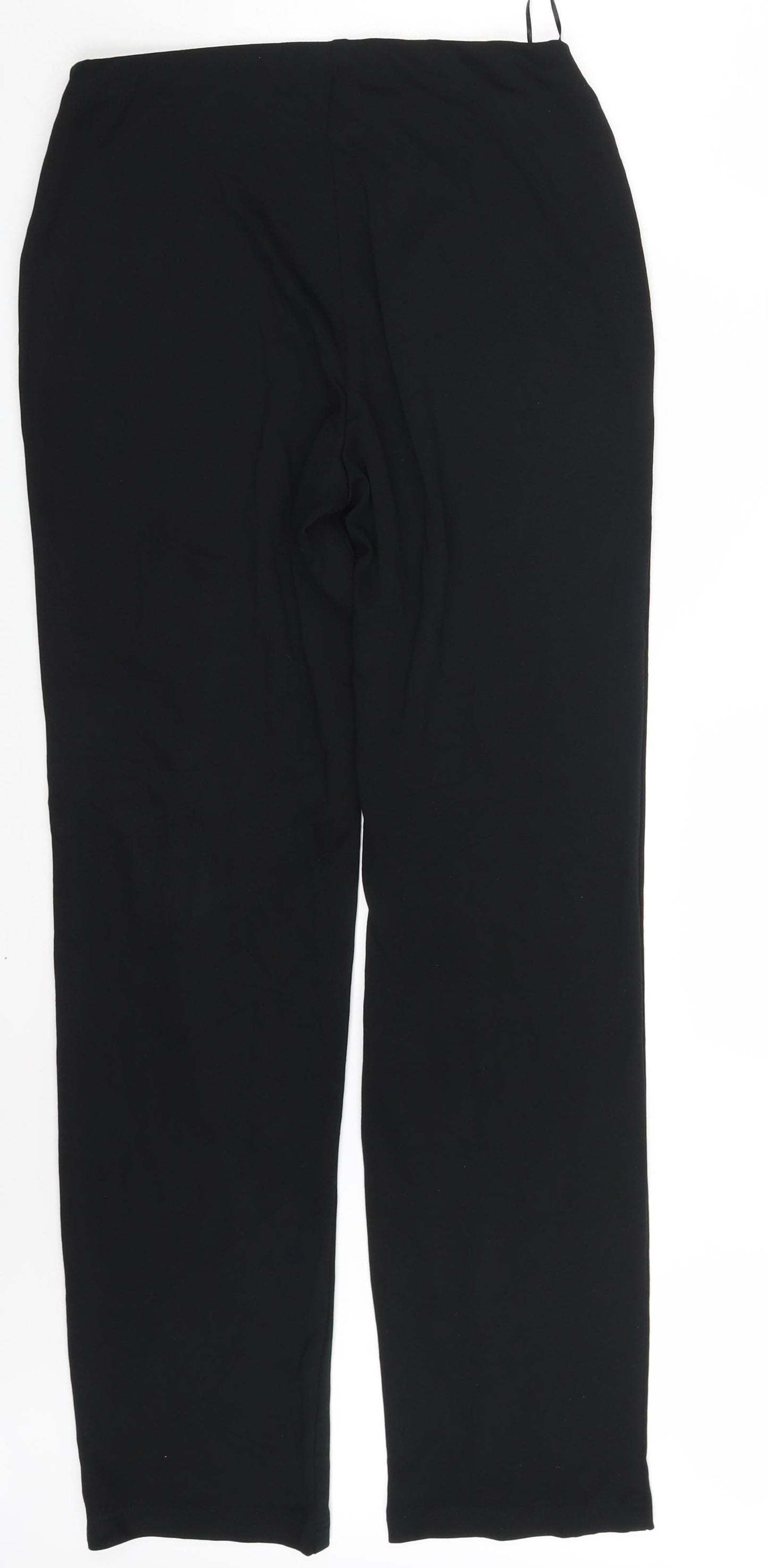 M&S Womens Black   Jogger Trousers Size 12 L32 in