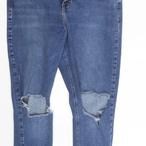 Topshop Womens Blue  Denim Skinny Jeans Size 33 in L25 in