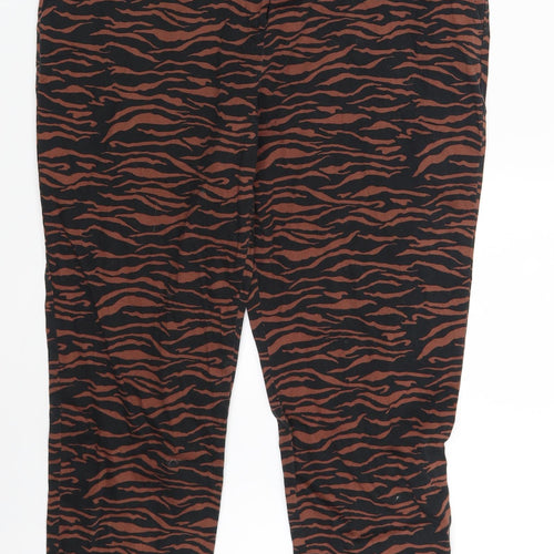 Dorothy Perkins Womens Black Camouflage  Chino Trousers Size 14 L25 in