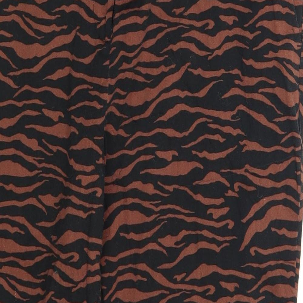 Dorothy Perkins Womens Black Camouflage  Chino Trousers Size 14 L25 in