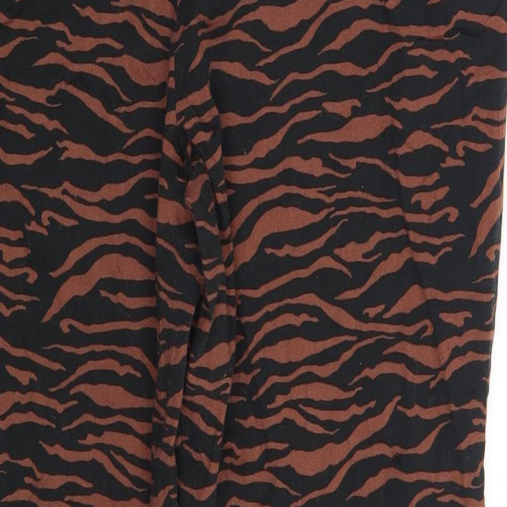 Dorothy Perkins Womens Black Camouflage  Chino Trousers Size 14 L25 in