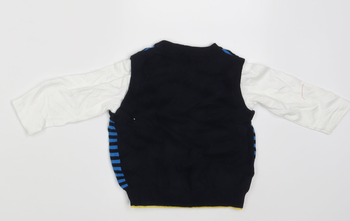 Mothercare Boys Multicoloured Striped  Pullover Jumper Size 9-12 Months