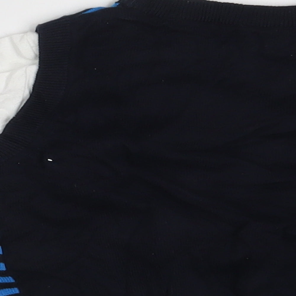 Mothercare Boys Multicoloured Striped  Pullover Jumper Size 9-12 Months