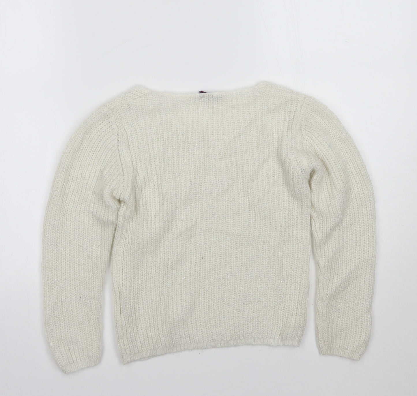 Frenoz Girls White   Pullover Jumper Size 7-8 Years