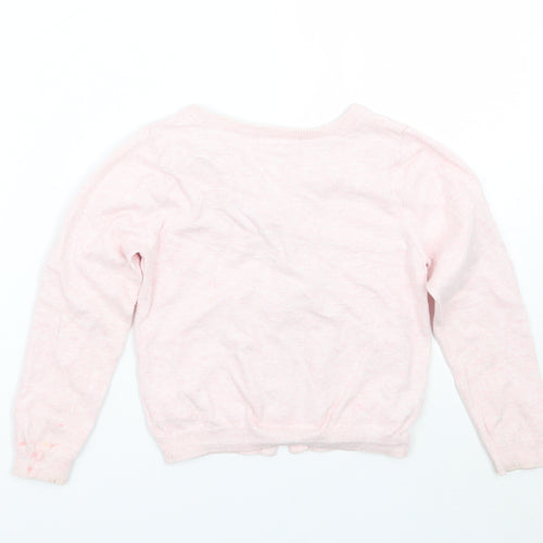 H&M Girls Pink   Cardigan Jumper Size 5 Years