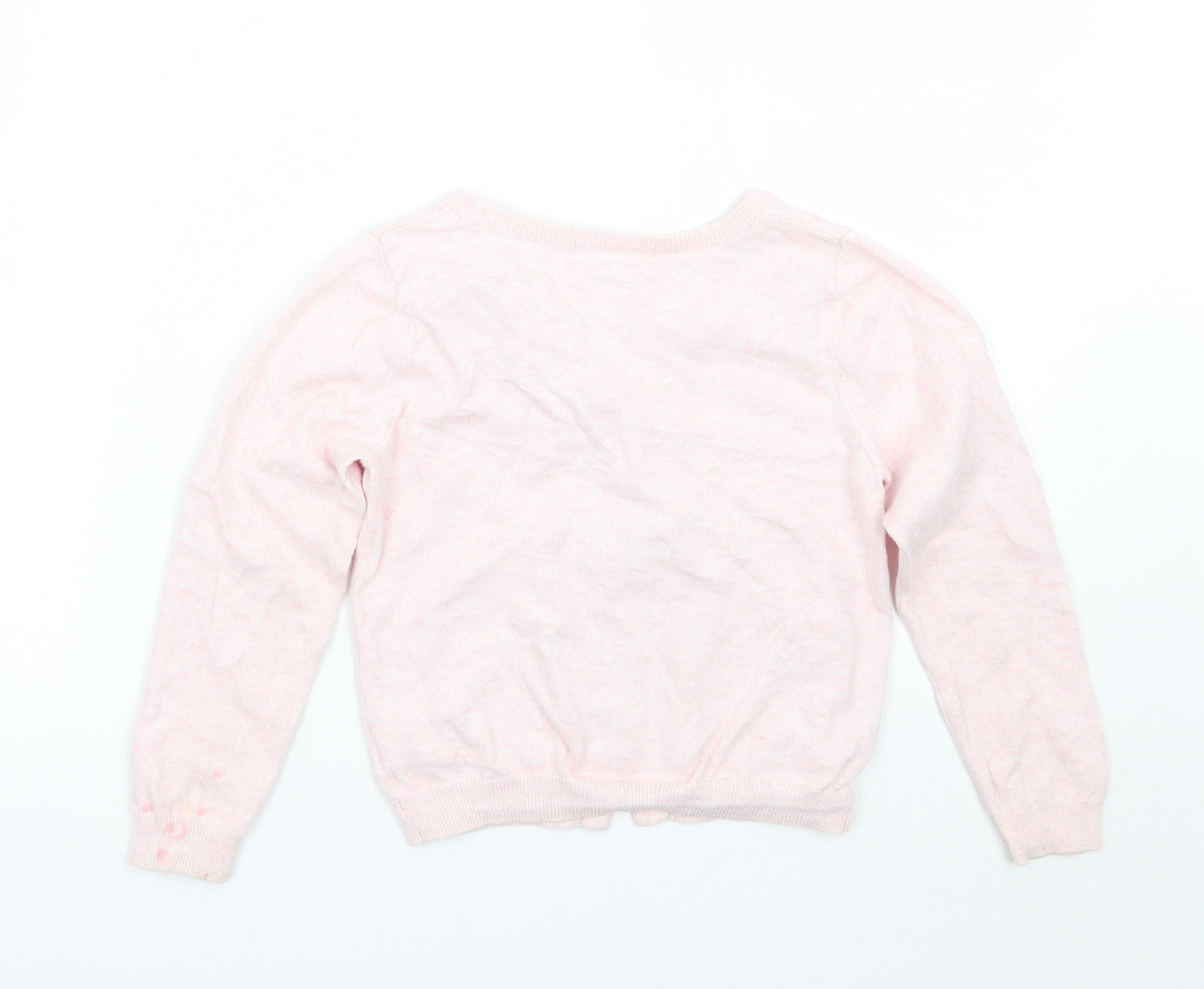 H&M Girls Pink   Cardigan Jumper Size 5 Years