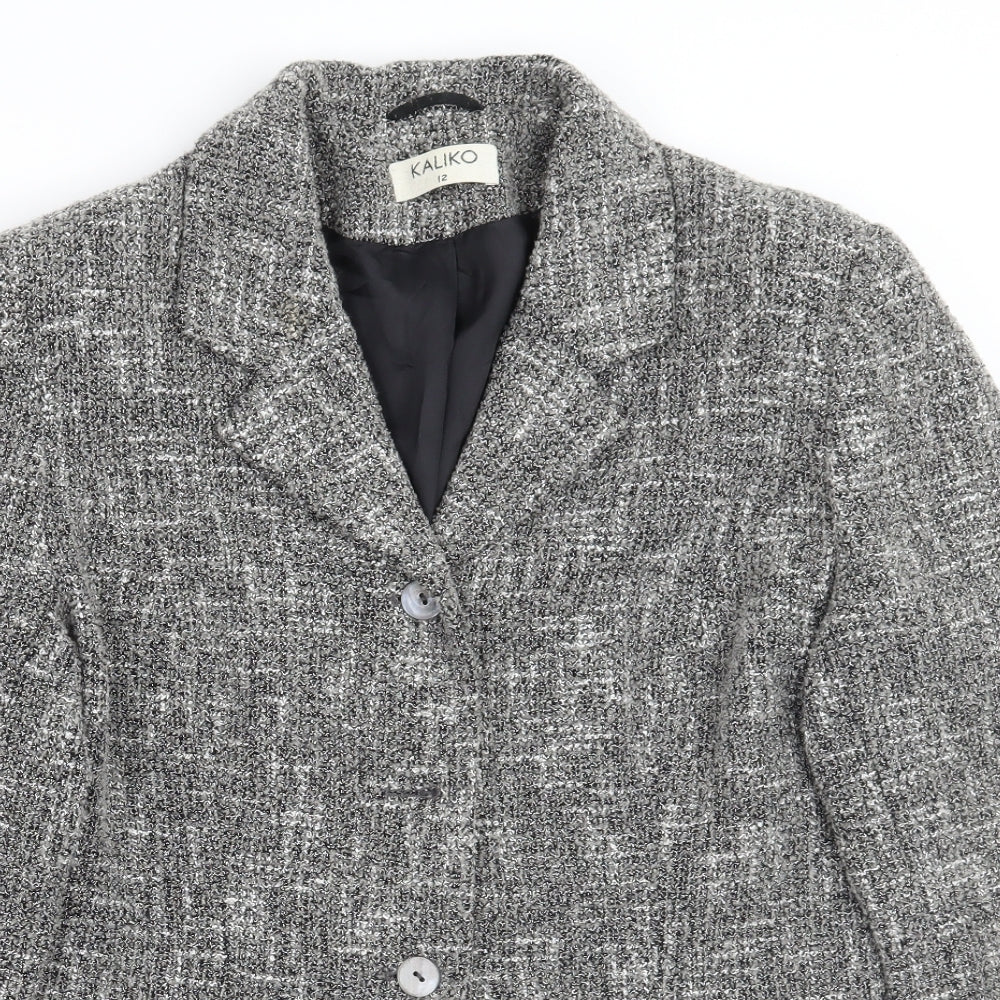 Kaliko Womens Grey   Jacket Coat Size 12
