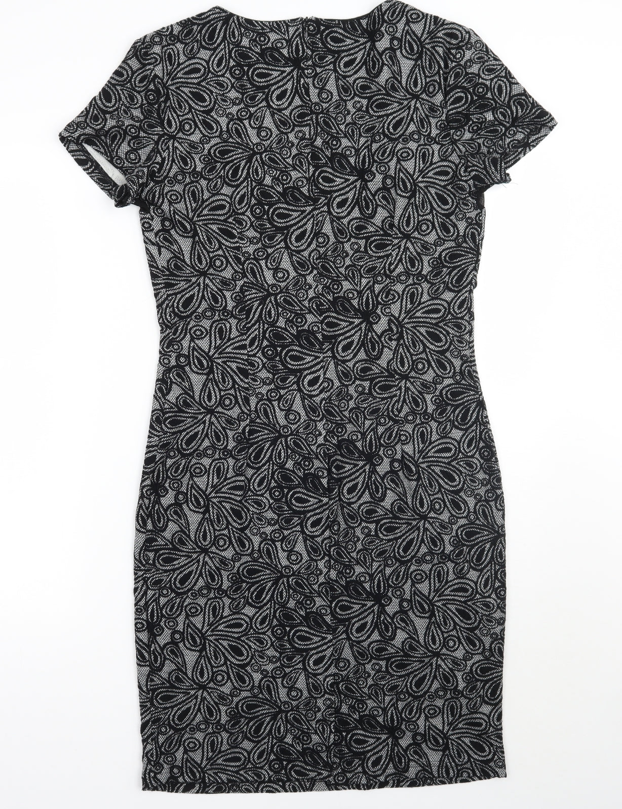 Solo  Womens Black Floral  A-Line  Size 12