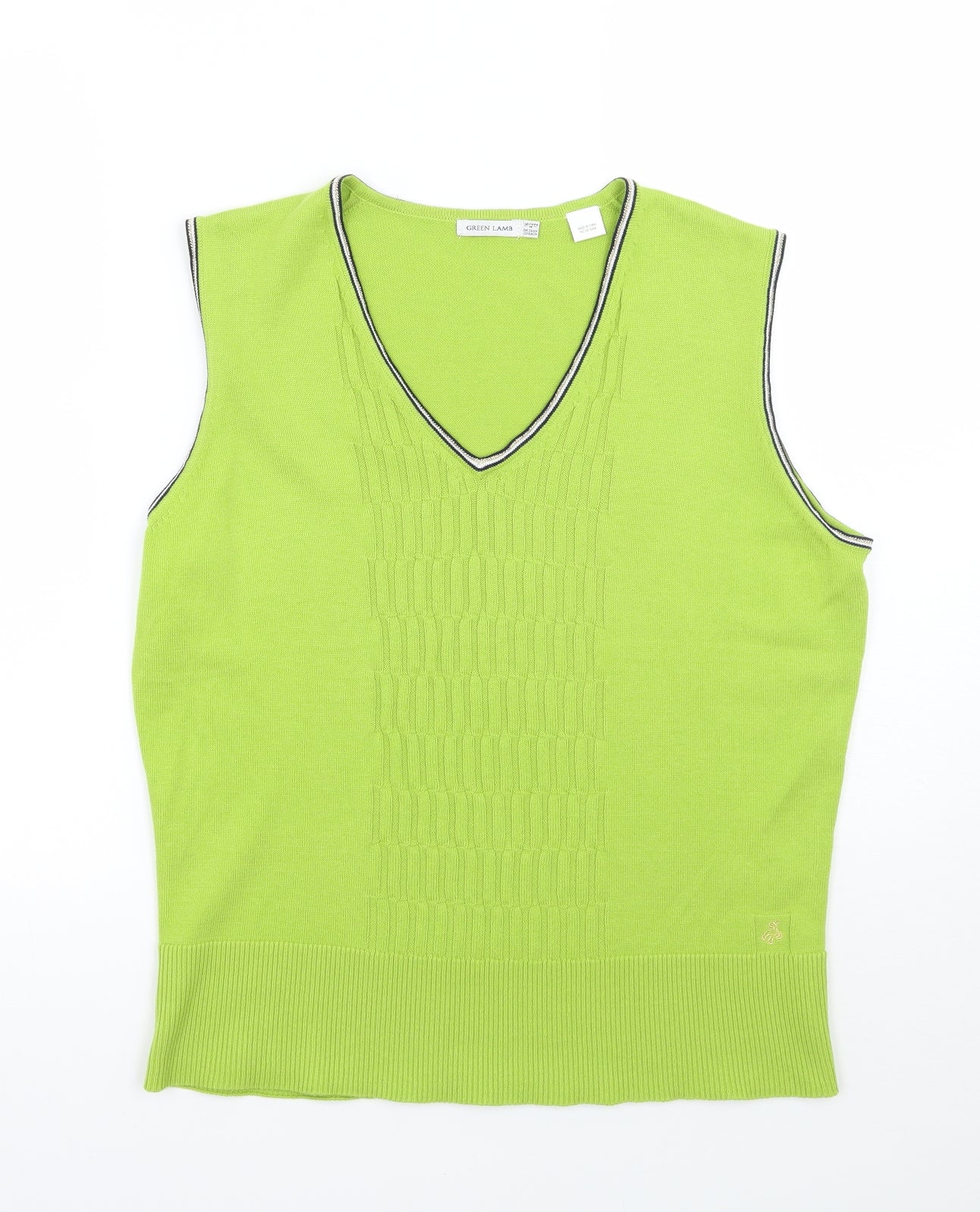 Green lamb Womens Green   Vest Jumper Size 16