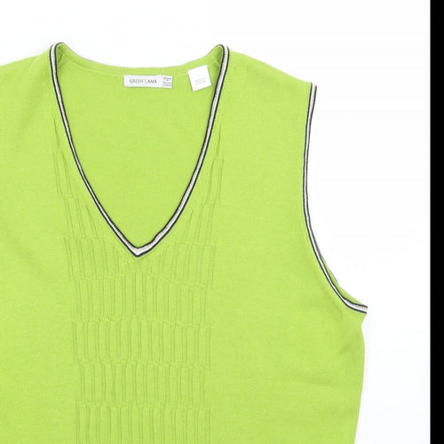 Green lamb Womens Green   Vest Jumper Size 16