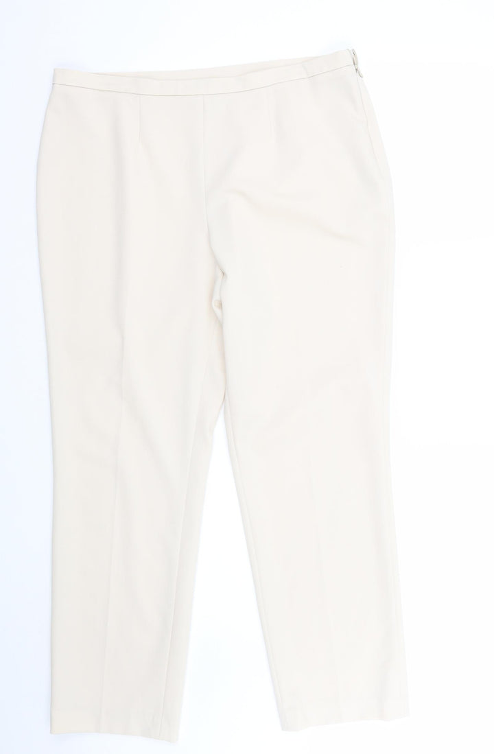 Artigiano Womens Beige Trousers Size 16 L28 in